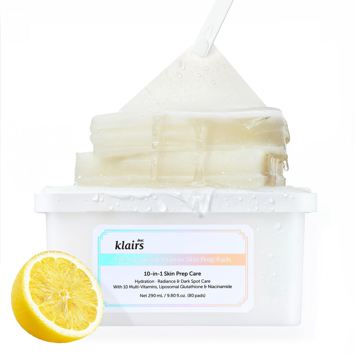 DearKlairs Vitamin C Toner Pads Glutathione Brightening - DearKlairs Official Product Imagery - 1
