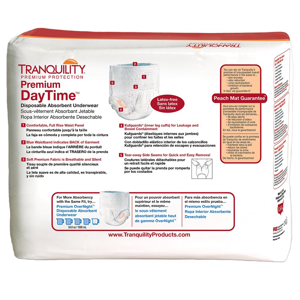 Tranquility Premium Daytime Absorbent Underwear XL 66 in 56 - TRANQUILITY Official Imagery - 3