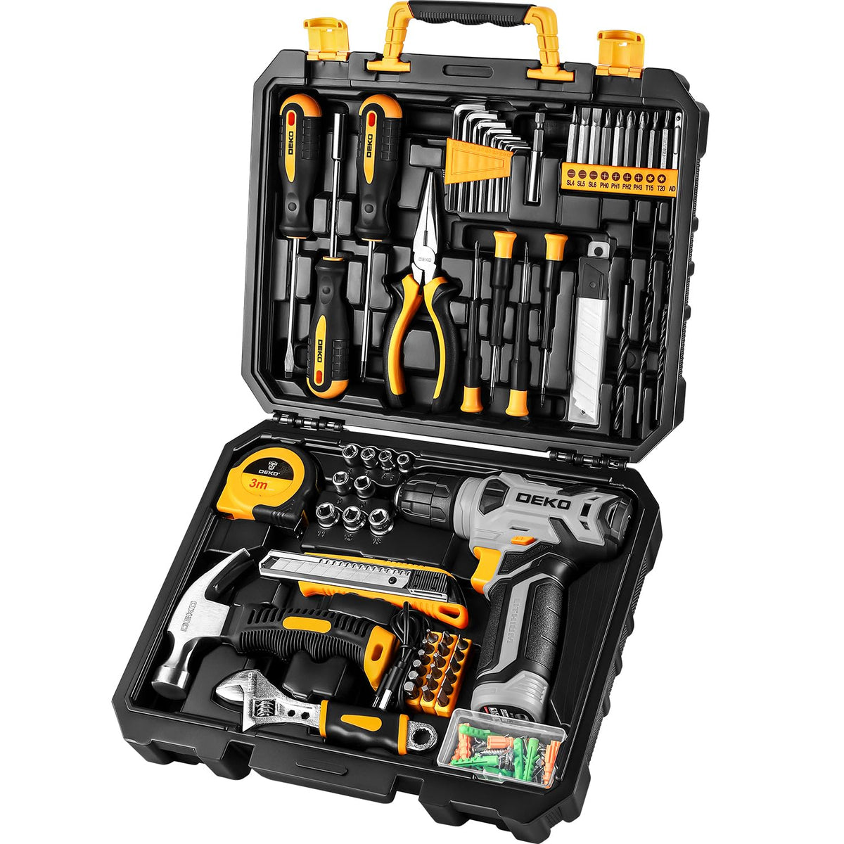 DEKOPRO Tool Set Tool Kit with 8V Cordless Drill Tool Box - DEKOPRO Official Imagery - 2