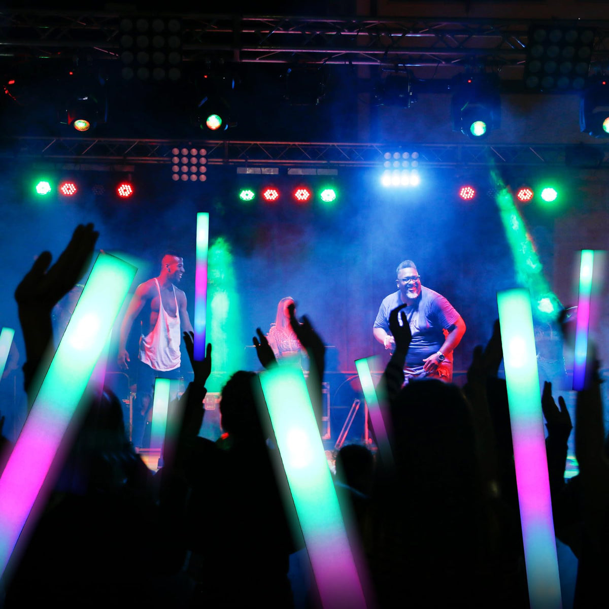 LED Foam Sticks Includes Sign Lights Party Batons Wand for - MR PARTY KING Official Imagery - 6