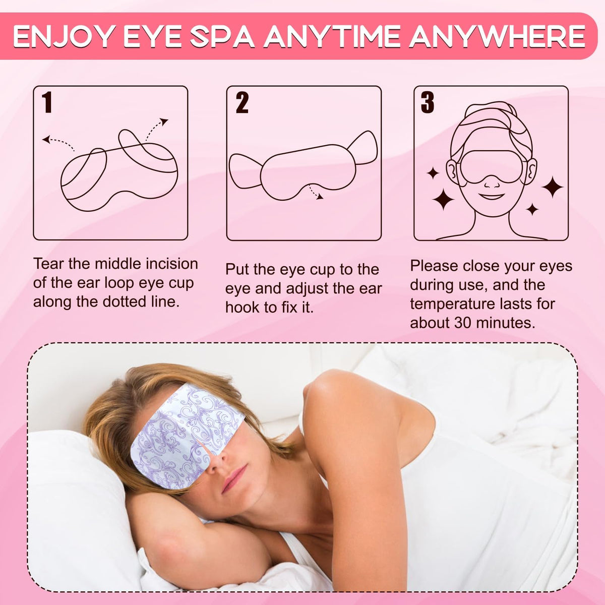48 Pack Steam Eye Mask Disposable for Dry Eyes Cornea Care - XPCARE Official Imagery - 5