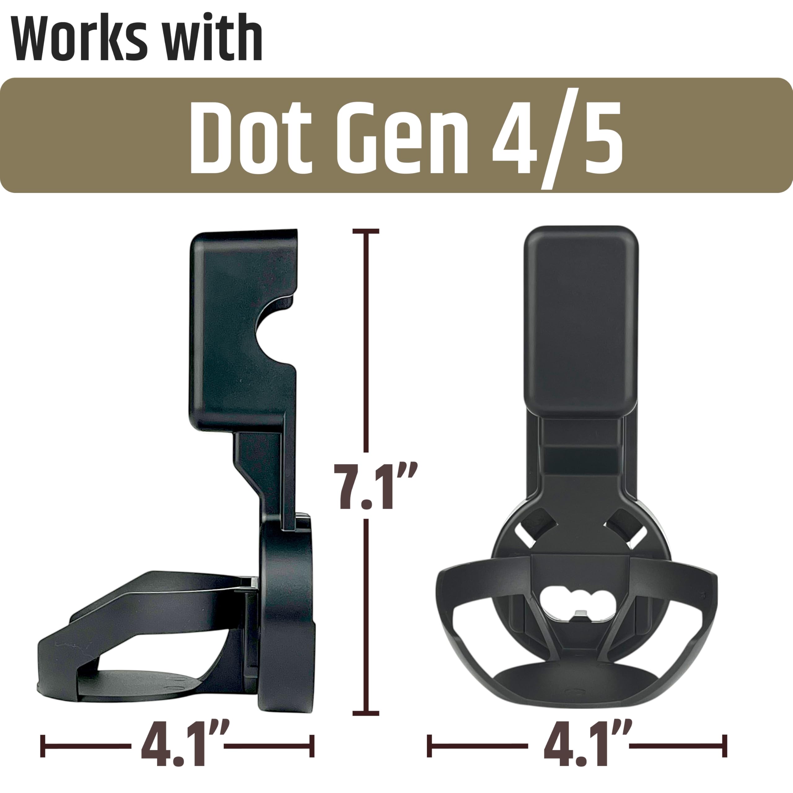 NoveraPrime ] Wall Mount Holder for Dot 4th & 5th Gen & Hopestar by NoveraPrime - Angle View 5