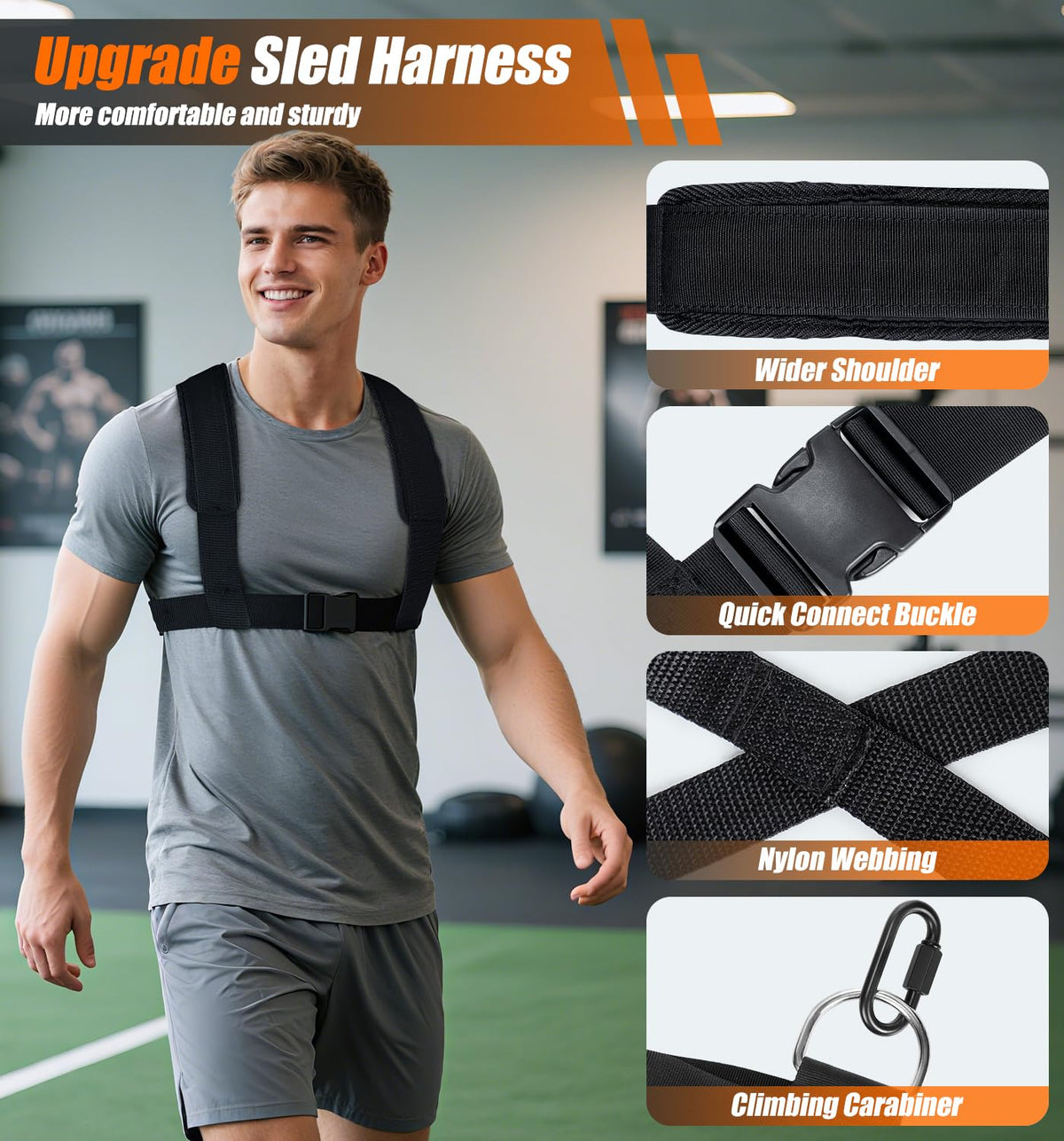 Football Sleds and Chutes Weight Sled Workout Fitness Sled - TYRSEN Official Imagery - 8