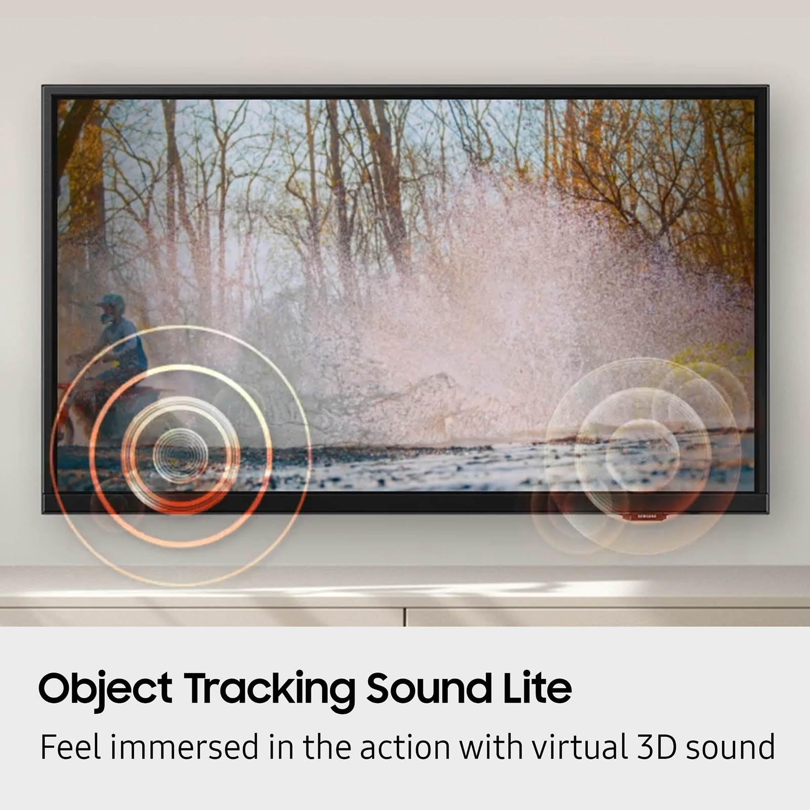 Samsung 40-inch Full HD Smart TV with HDR, Object Tracking Sound Lite, Knox Security, and Tizen interface.