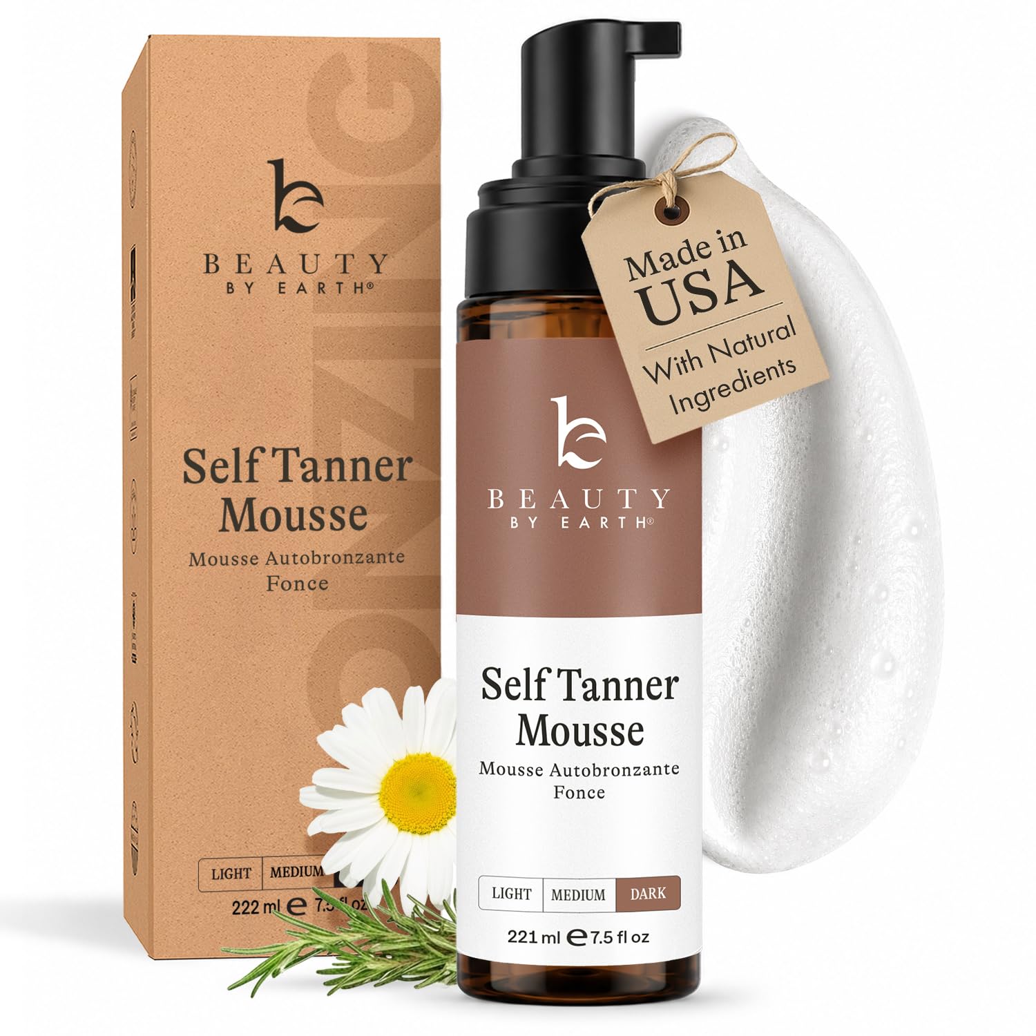 Self Tanner Mousse - Beauty by Earth Official Product Imagery - 2