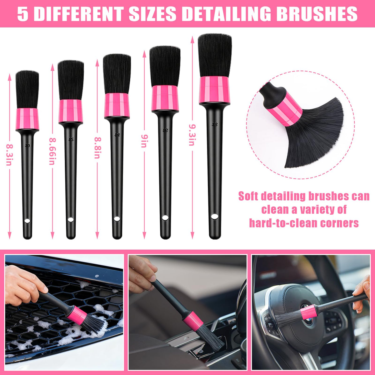 Car Cleaning Kit Car Interior Detailing Kit with 12000PA - AUTODECO Official Imagery - 7