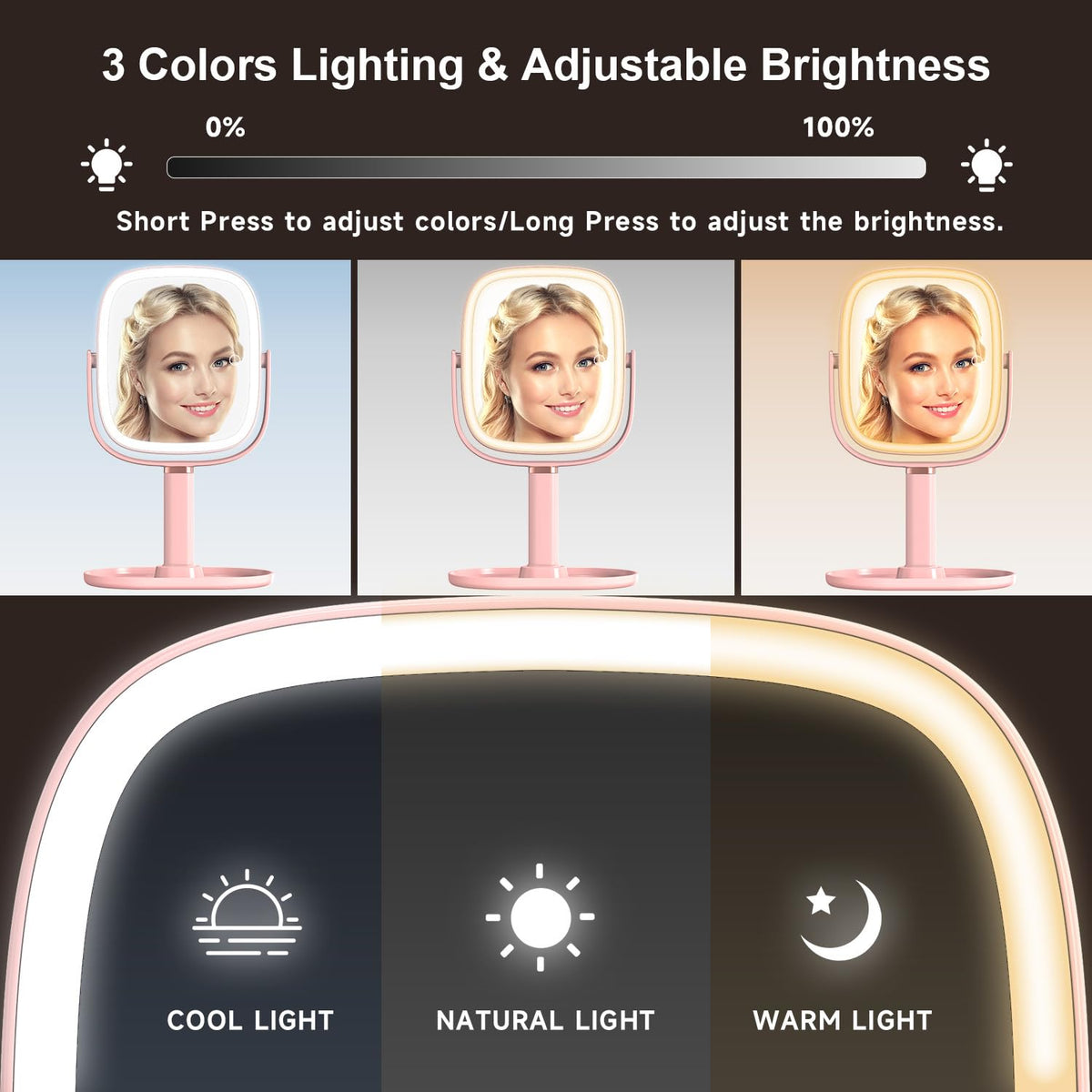 Makeup Mirror with Lights 1X 20X Magnifying Mirror with - Mocado Official Imagery - 7