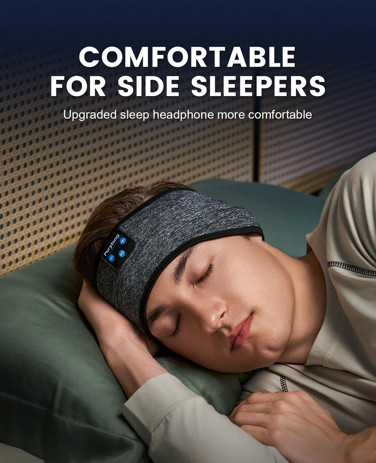 Perytong Sleep Headphones Wireless, Bluetooth Sports Headband Headphones with Ul - Perytong Official Product View 2