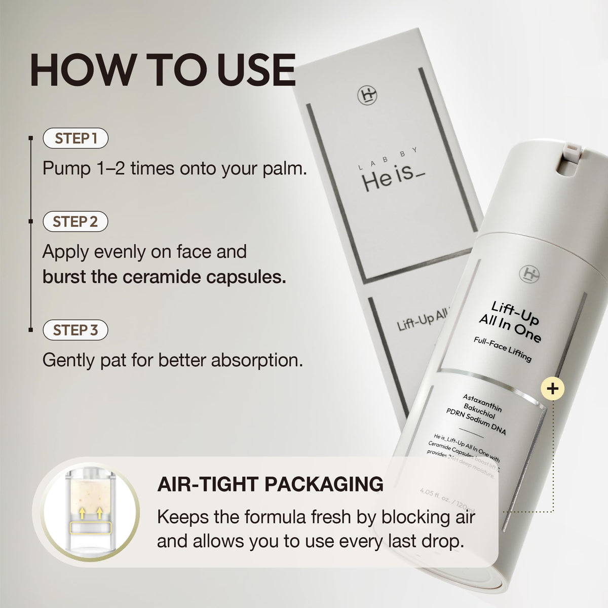 Lift Up Korean Anti Aging Face Cream for Men Firming - LAB BY He is_ Official Imagery - 8