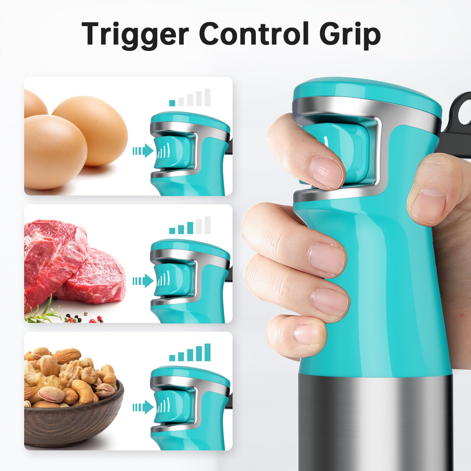 Turelar Immersion Blender Handheld 5 in 1 Hand Blender Set 1100W - turelar Official Product View 4