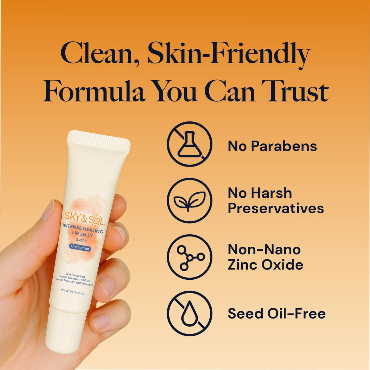 Sky Sol Lip Balm SPF 25 3 Pack Natural Hydrating Lip Jelly - Sky and Sol Official Imagery - 6