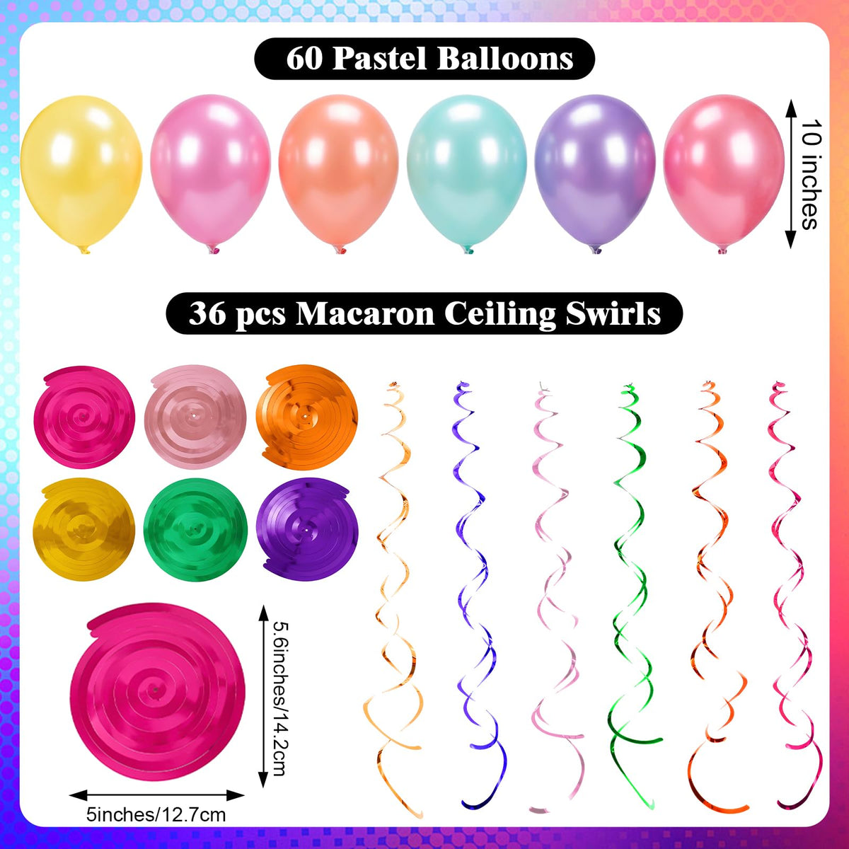 Taobary Neon Party Decorations 600 Sheet Paper Chain for - TaoBary Official Imagery - 8