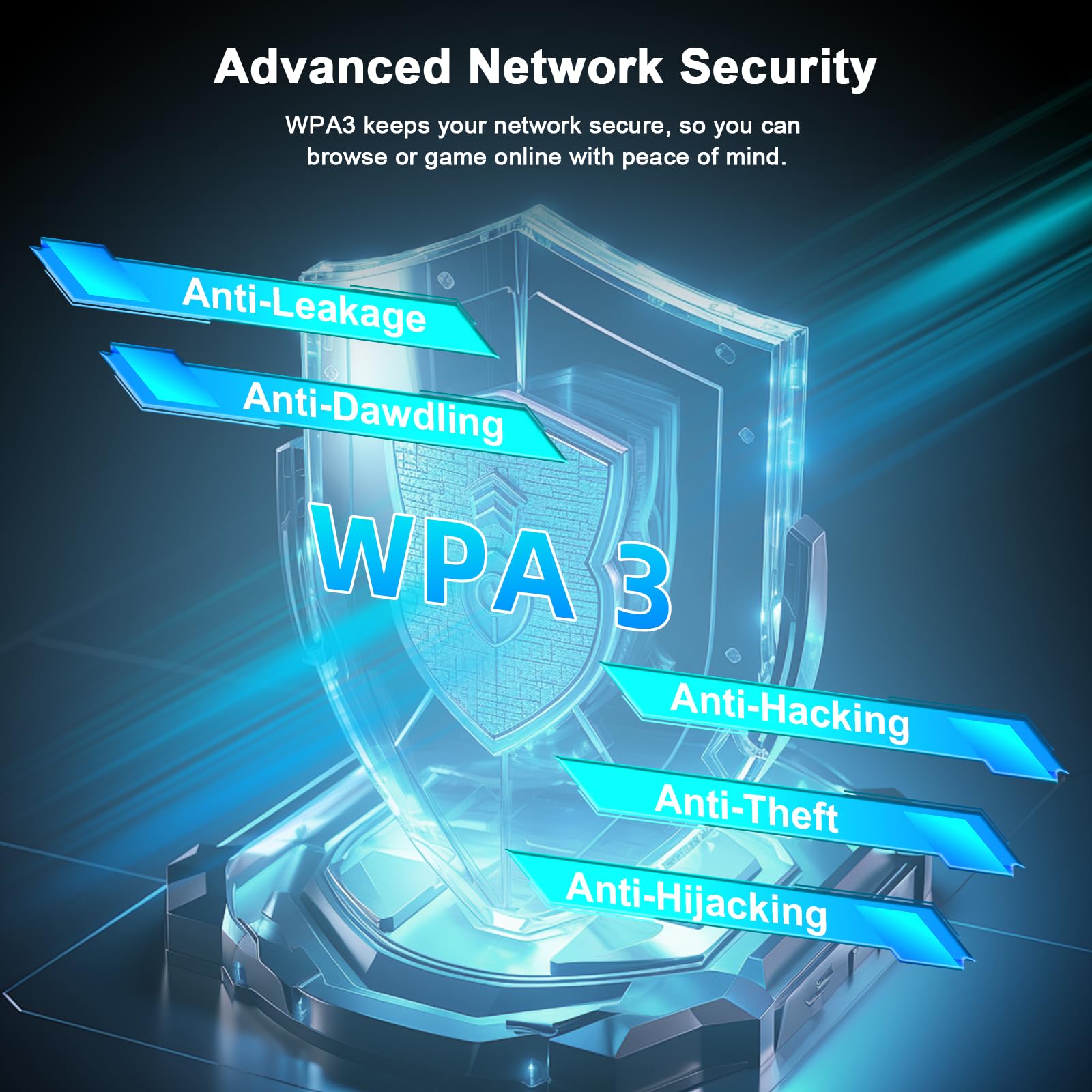 NEWFAST AX5400 USB WiFi 6E Adapter – Tri-Band 5400Mbps