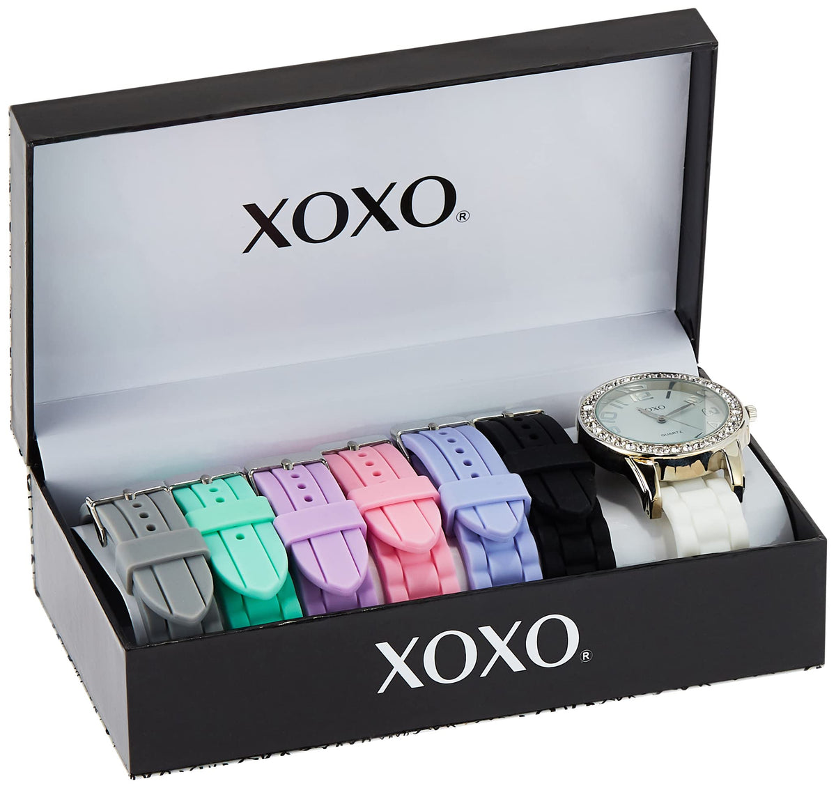 XOXO Women s Silver Tone Analog Watch with Crystal Accent - Accutime Official Imagery - 7