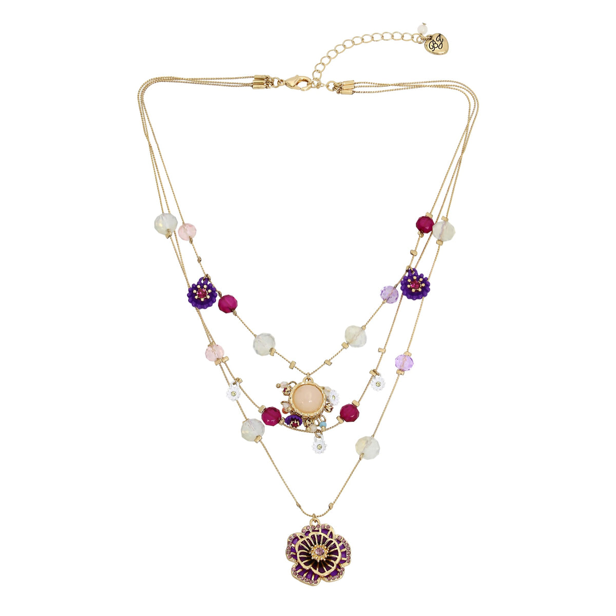 Betsey Johnson Womens Butterfly Charms Layered Necklace - Betsey Johnson Official Imagery - 6