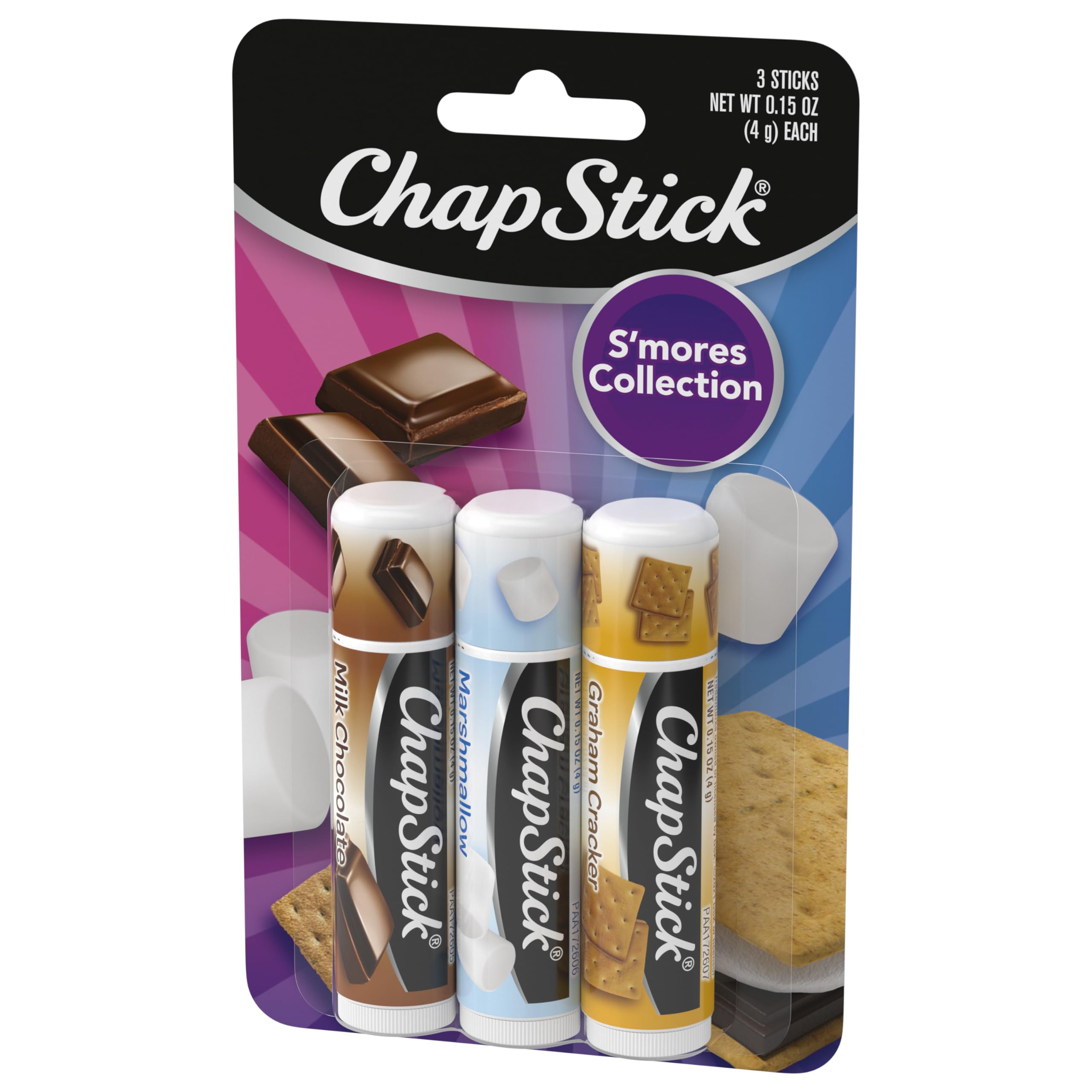 ChapStick S'more Collection Variety Pack Lip Balm Tube, Lip Care, 0.15 Ounce - ChapStick Official Product View 4
