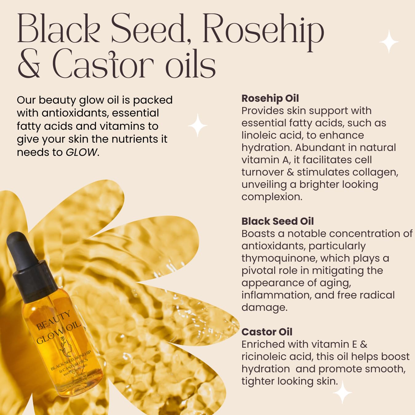 Bad Dog Black Seed Oil, Rosehip Oil, Castor Oil Organic Cold Pressed for Face - Bad Dog Official Product View 4