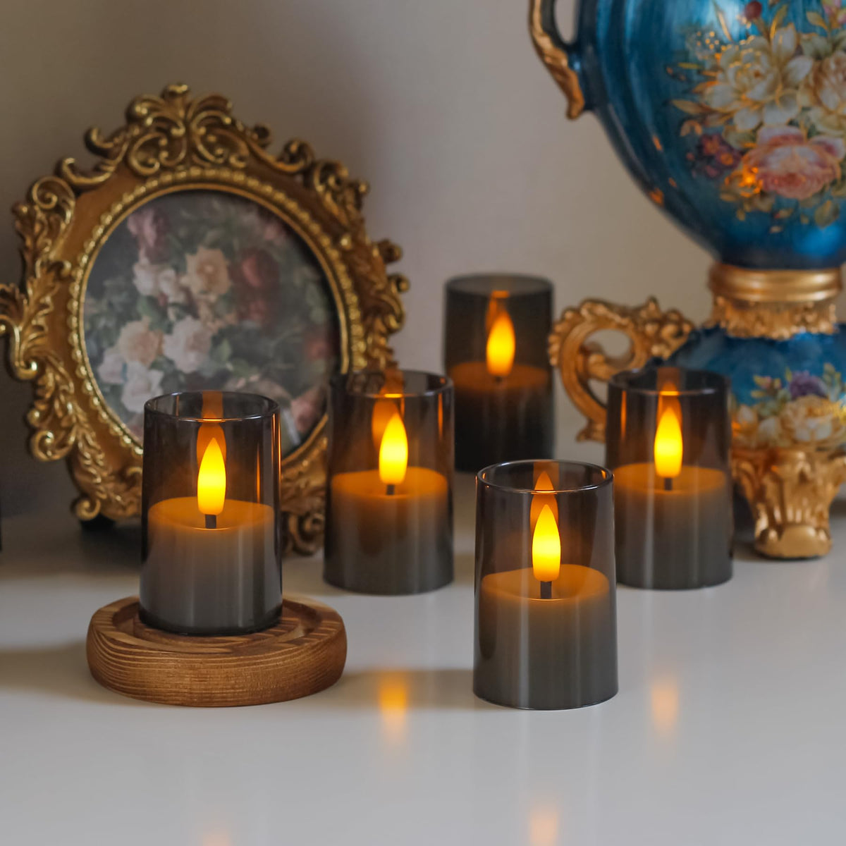 Rechargeable Acrylic Flameless Votive Candles with Timer - Wroxipel Official Imagery - 5