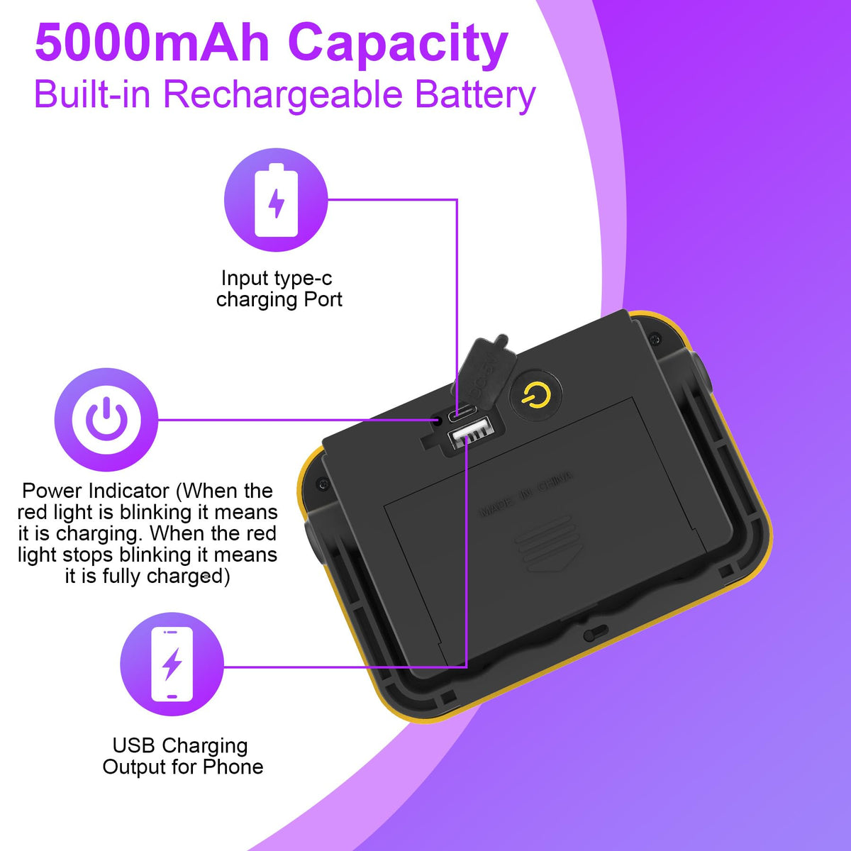 Rechargeable LED Black Light Battery Powered Portable - CREPOW Official Imagery - 4