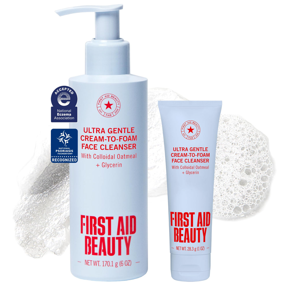 First Aid Beauty Ultra Gentle Cream to Foam Cleanser - Premium Selection Official Imagery - 2