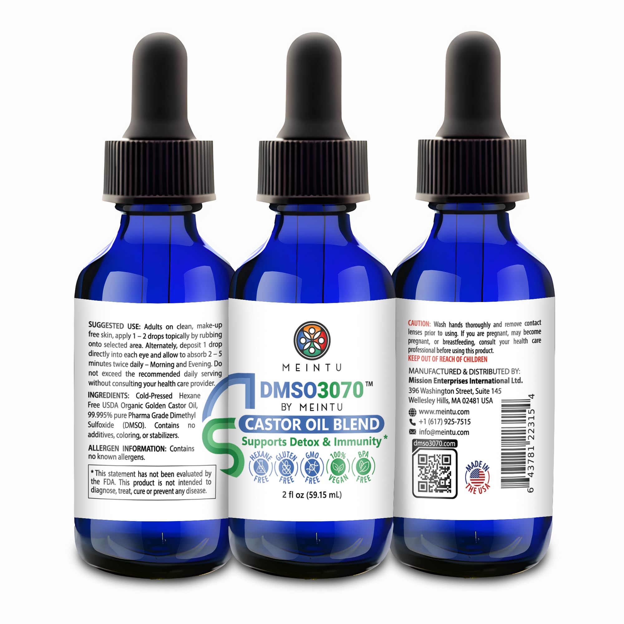 DMSO Castor Oil Pure Cold Pressed Organic Blend Supports - MEINTU Official Imagery - 7