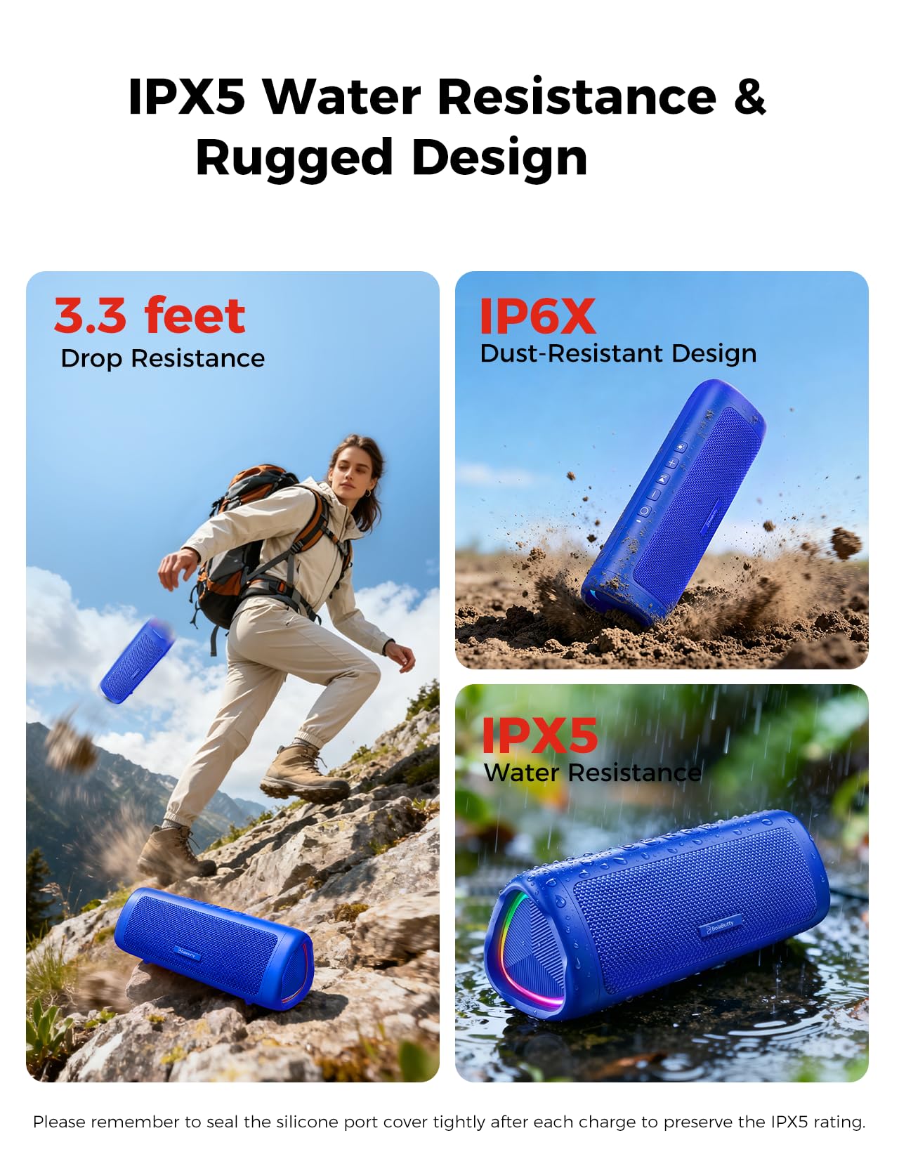 BolaButty Bluetooth Speaker, 20W HD Sound, Portable Wireless, IPX by BolaButty - Angle View 4