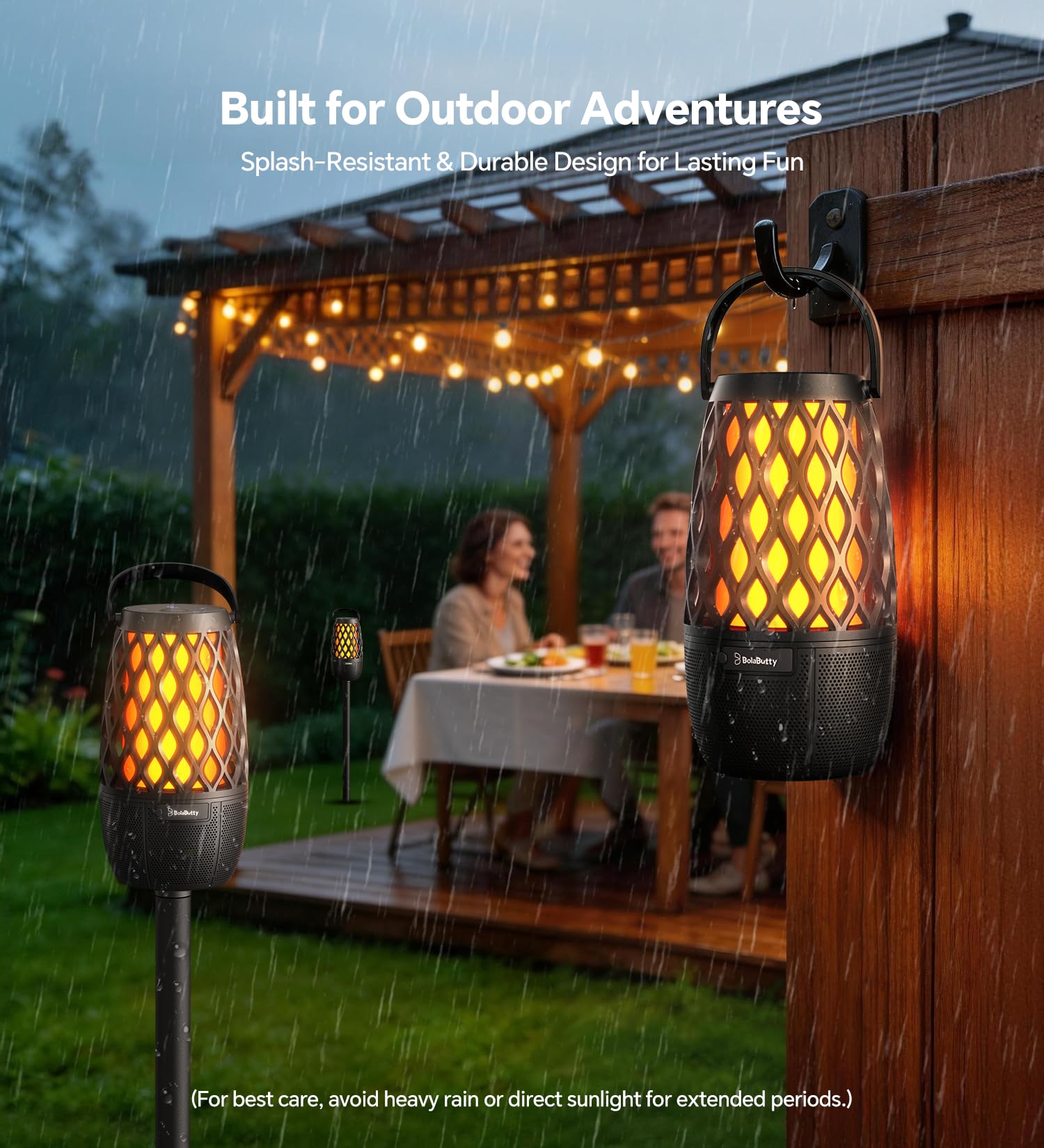 BolaButty Outdoor Speakers with Ligths Gifts for Men Multi-Sync u by BolaButty - Angle View 7