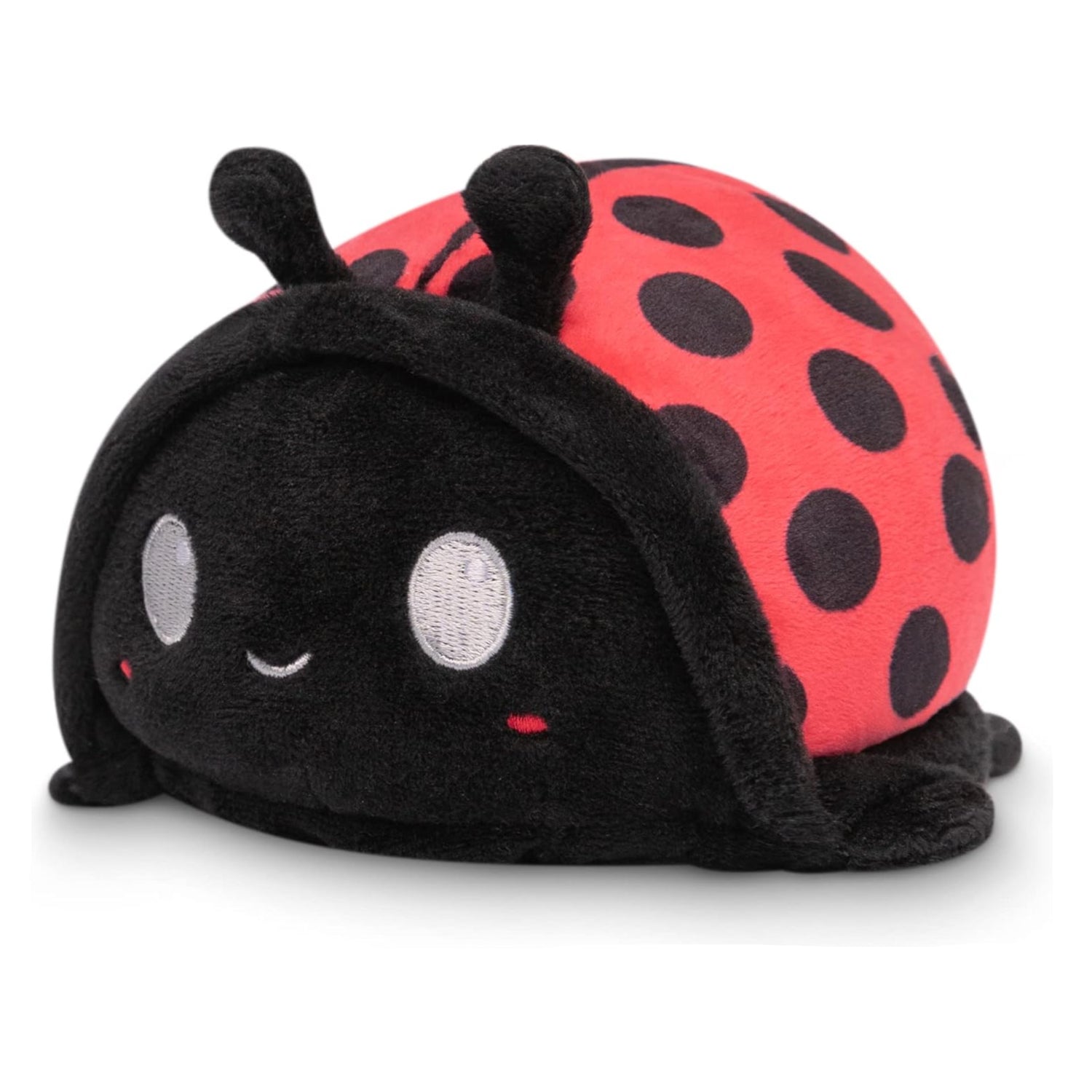 Reversible ladybug plushie by TeeTurtle, soft sensory fidget toy with cute, colorful ladybug design perfect for tactile play