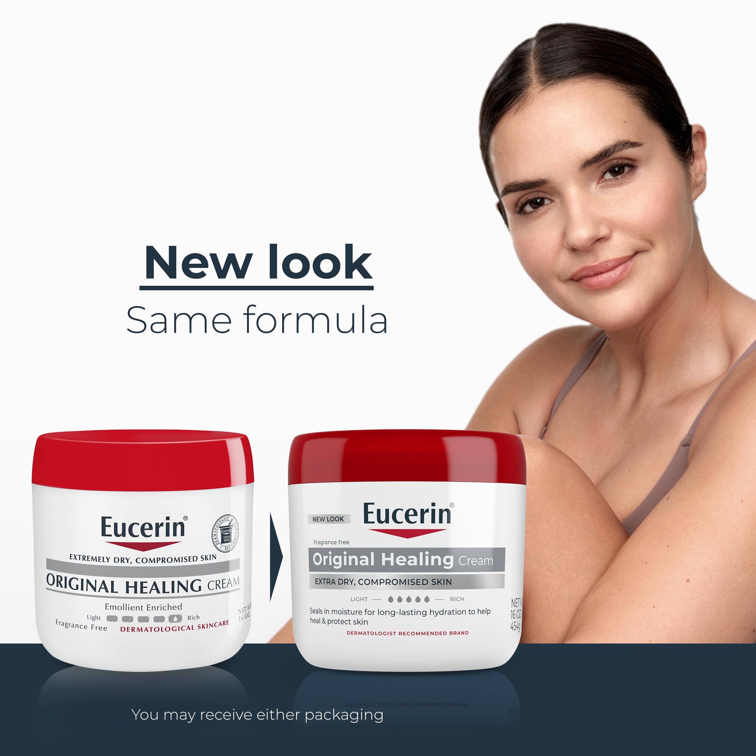 Eucerin Original Healing Cream Emollient Enriched 2 x 16 OZ - Eucerin Official Product Imagery - 3