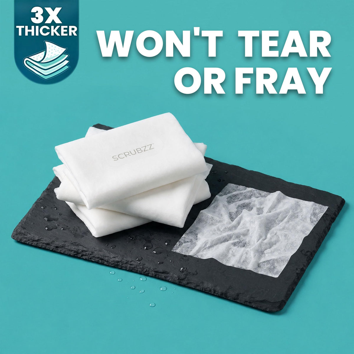 Extra Large Body Wipes for Adults Bathing No Rinse - Scrubzz Official Imagery - 5