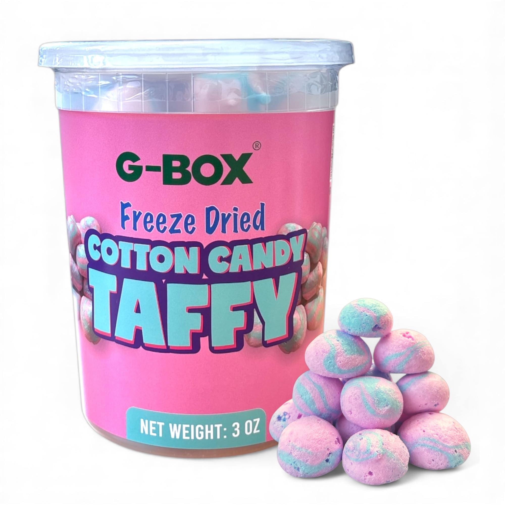 G-BOX Freeze Dried Taffy| Freeze Dried Pink Cotton Candy| TikTok Trend - View 2
