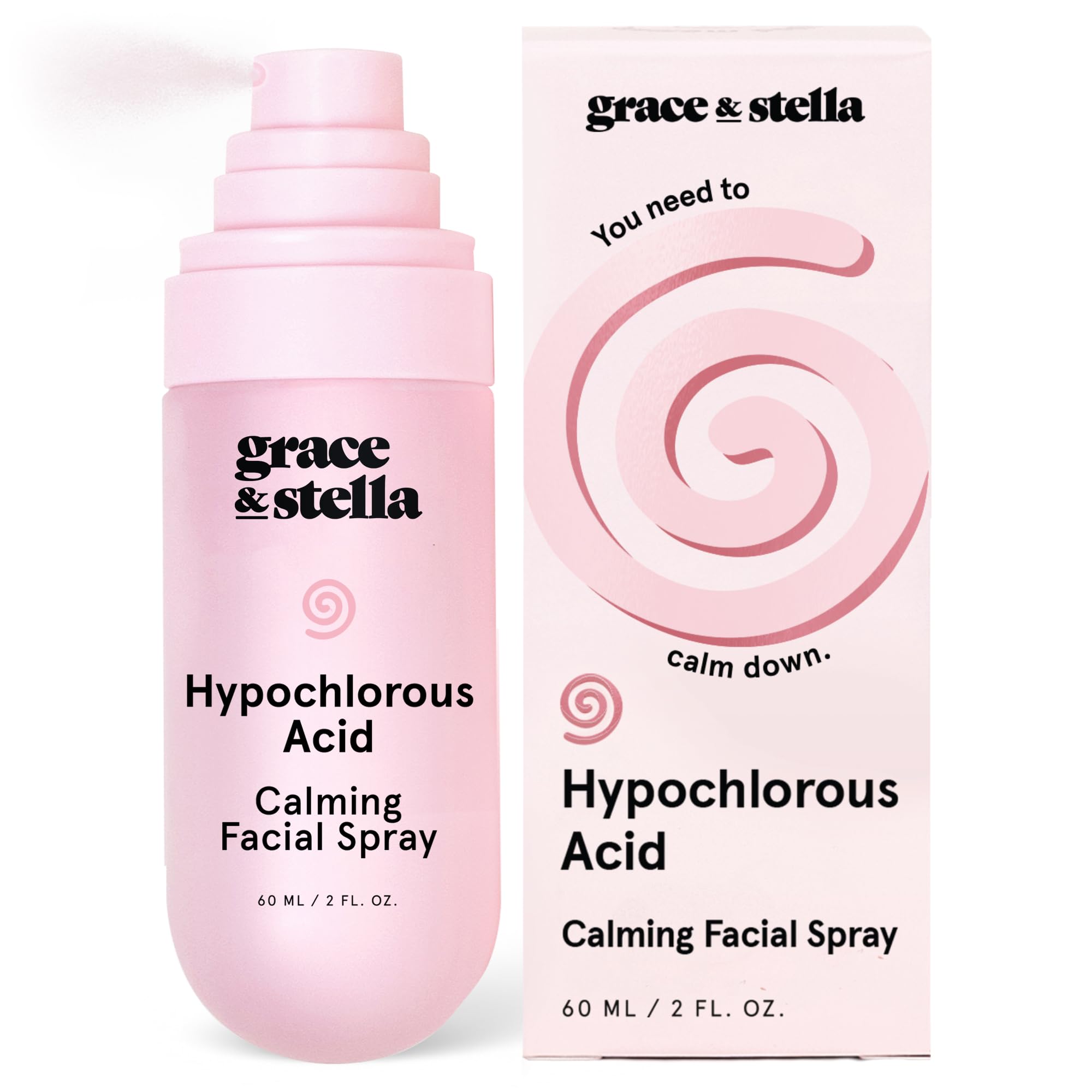 grace & stella Hypochlorous Acid Spray for Face - Body Acne - Product Imagery