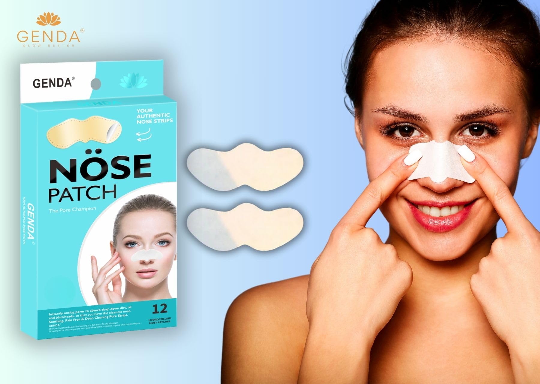GENDA Blackhead Remover Nose Pore Strips for Deep Cleansing, - GENDA