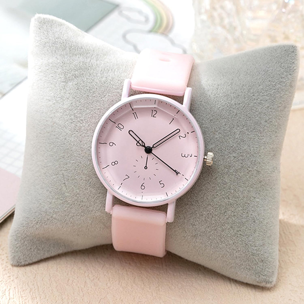 6 Pack Women Silicone Rubber Band Watches Set Geneva Watch - haodmius Official Imagery - 7