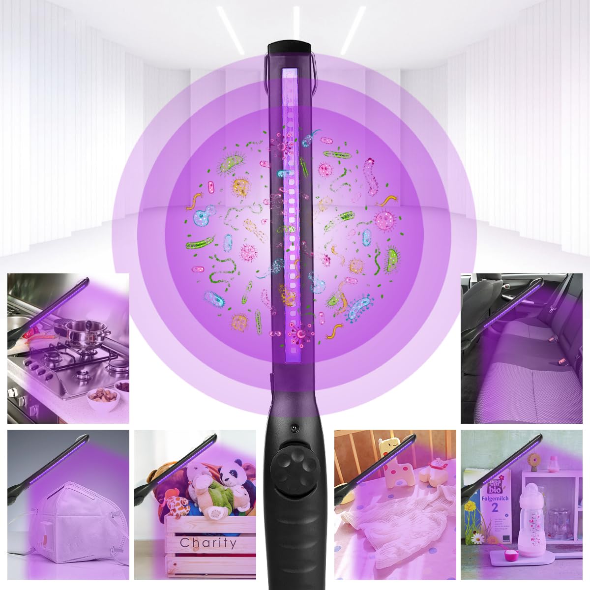 UV Light Sanitizer Portable UV Light Disinfection Lamp USB - HIUPN Official Imagery - 8