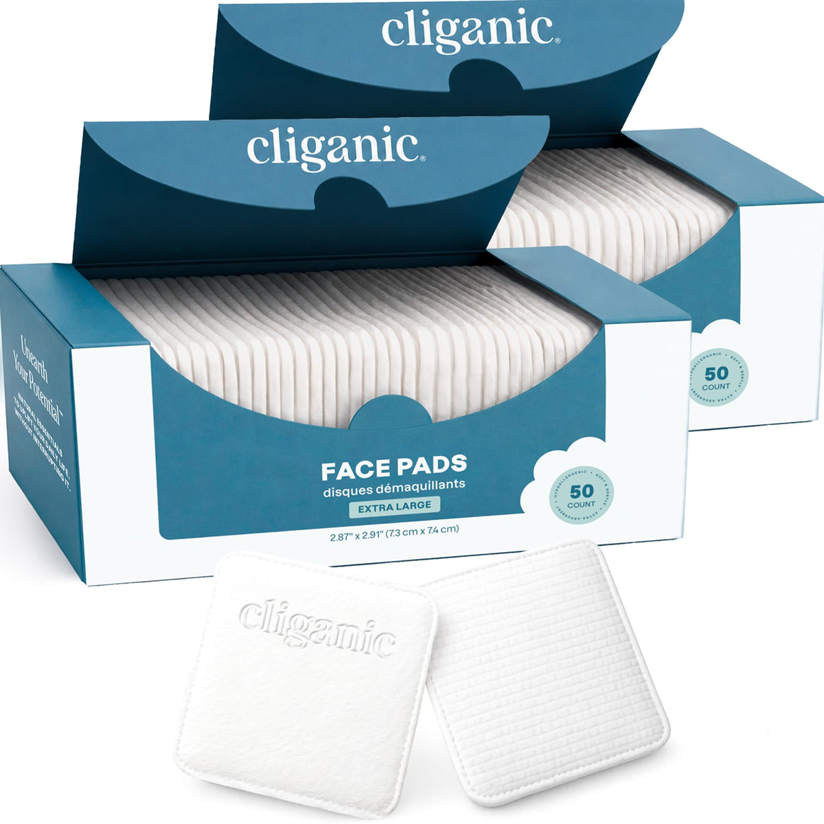 Cliganic Premium Cotton Rounds for Face Makeup Remover Pads - Cliganic Official Imagery - 7