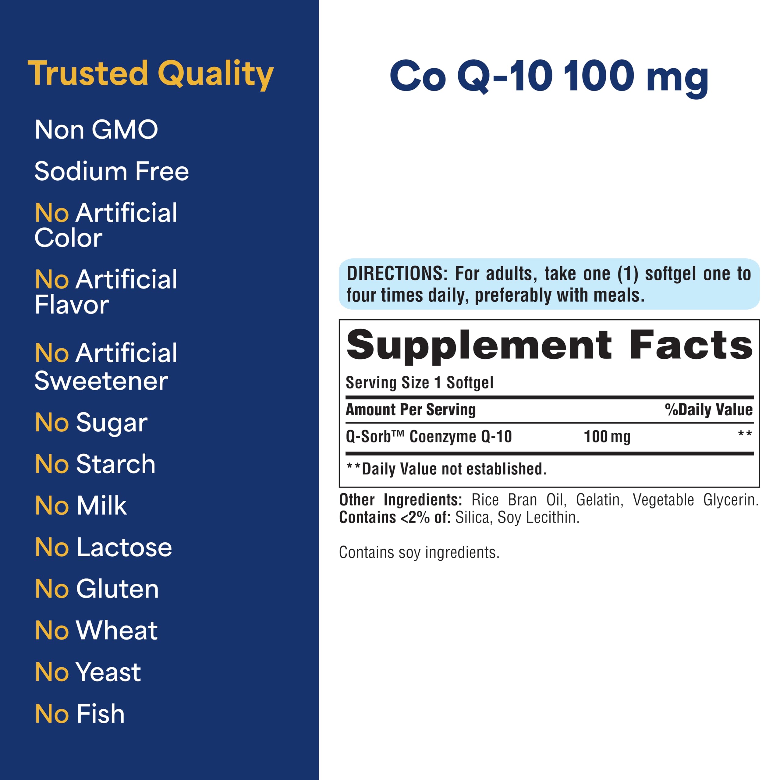 Puritan's Pride Coenzyme CoQ10 100mg, 240 Rapid Release Softgels - Puritan's Pride Official Product View 6