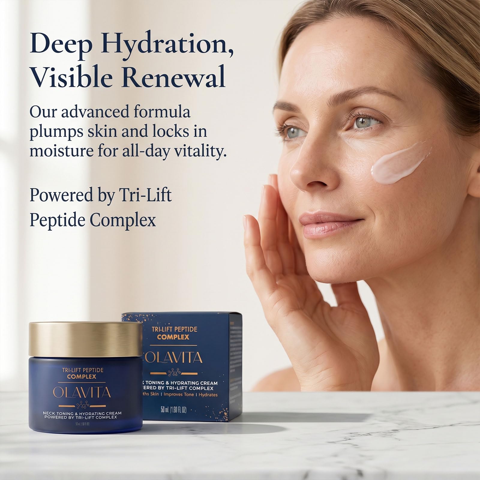 2026 New Upgraded Olavita Tri Lift Peptide Complex Cream - GosBio Official Imagery - 4
