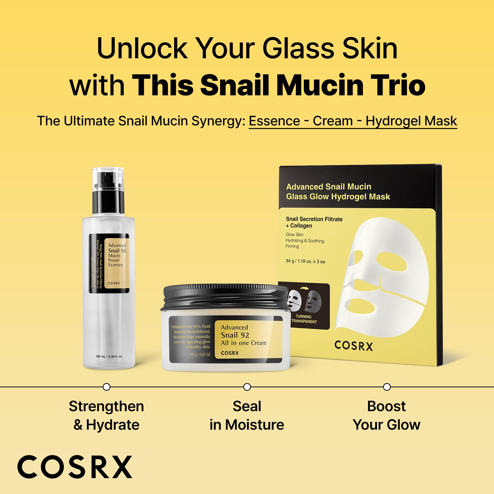 COSRX Snail Mucin 92% Face Moisturizer, 3.52 oz