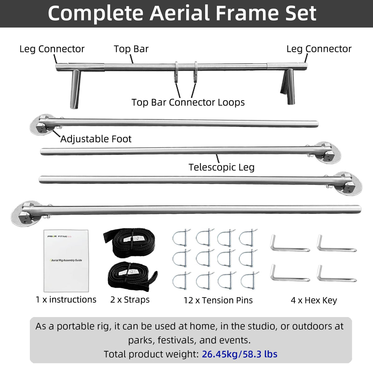 PRIOR FITNESS Aerial A Frame Rig CE SGS Certified Height - PRIOR FITNESS Official Imagery - 6