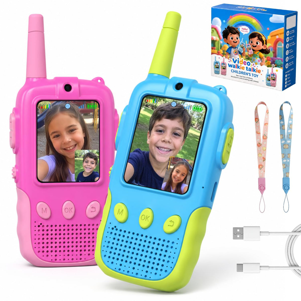 Video Walkie Talkies for Kids Handheld 2 Pack Rechargeable - KYTHOVI Official Imagery - 2