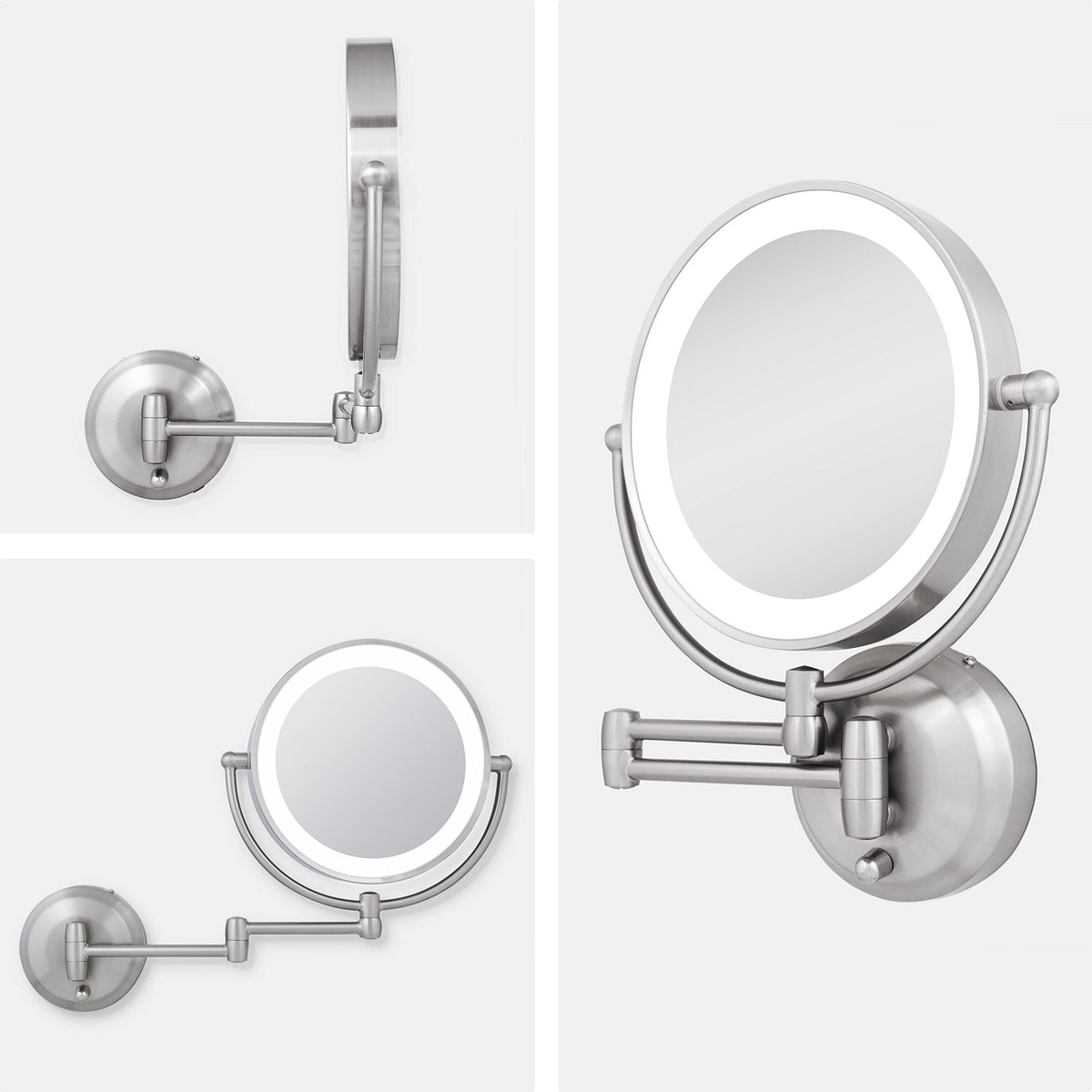Zadro 11 LED Wall Mounted Makeup Mirror 5X 1X Shaving Mirror - Zadro Official Imagery - 5