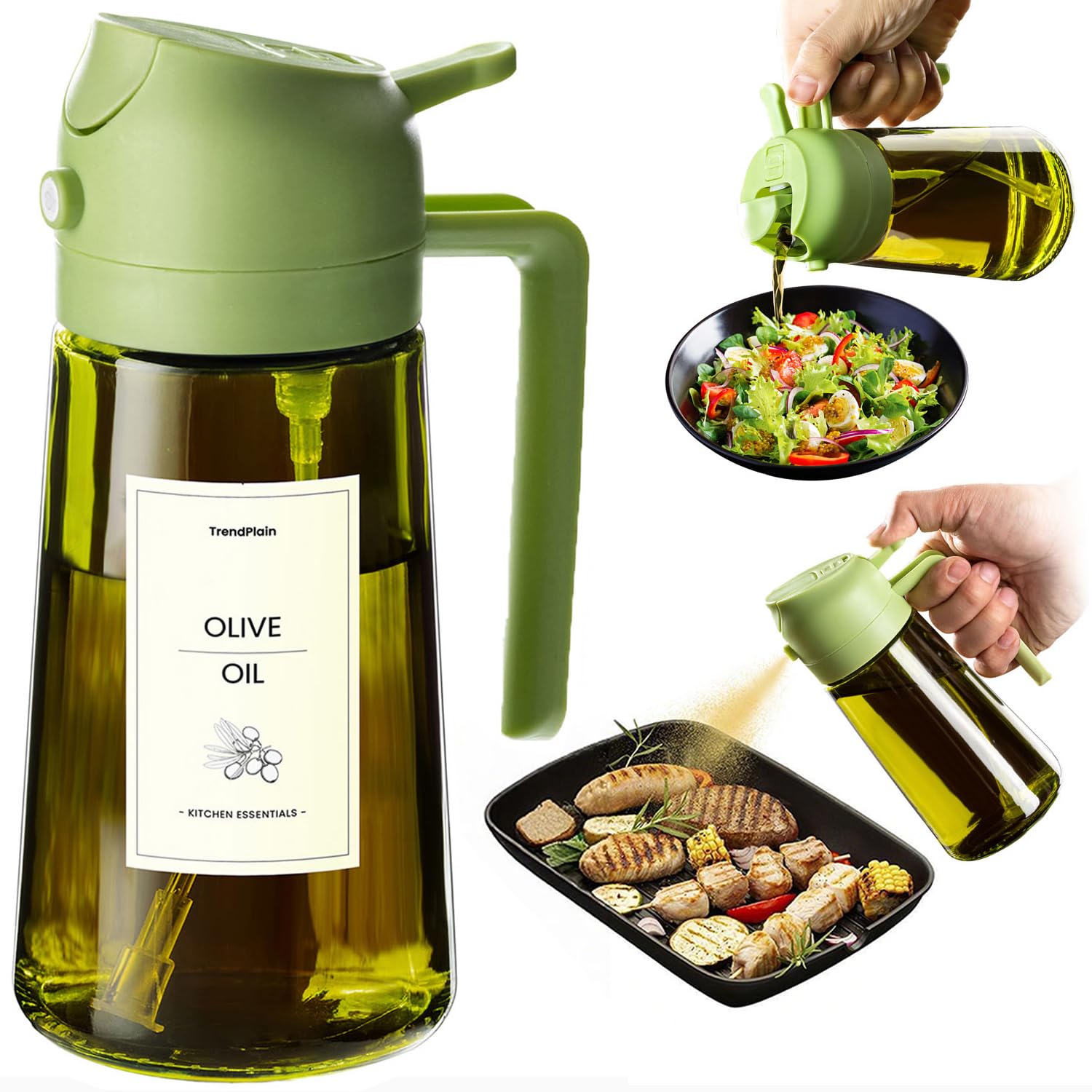 TrendPlain - Original 16oz/470ml Olive Oil Dispenser Bottle for Kitche - View 1