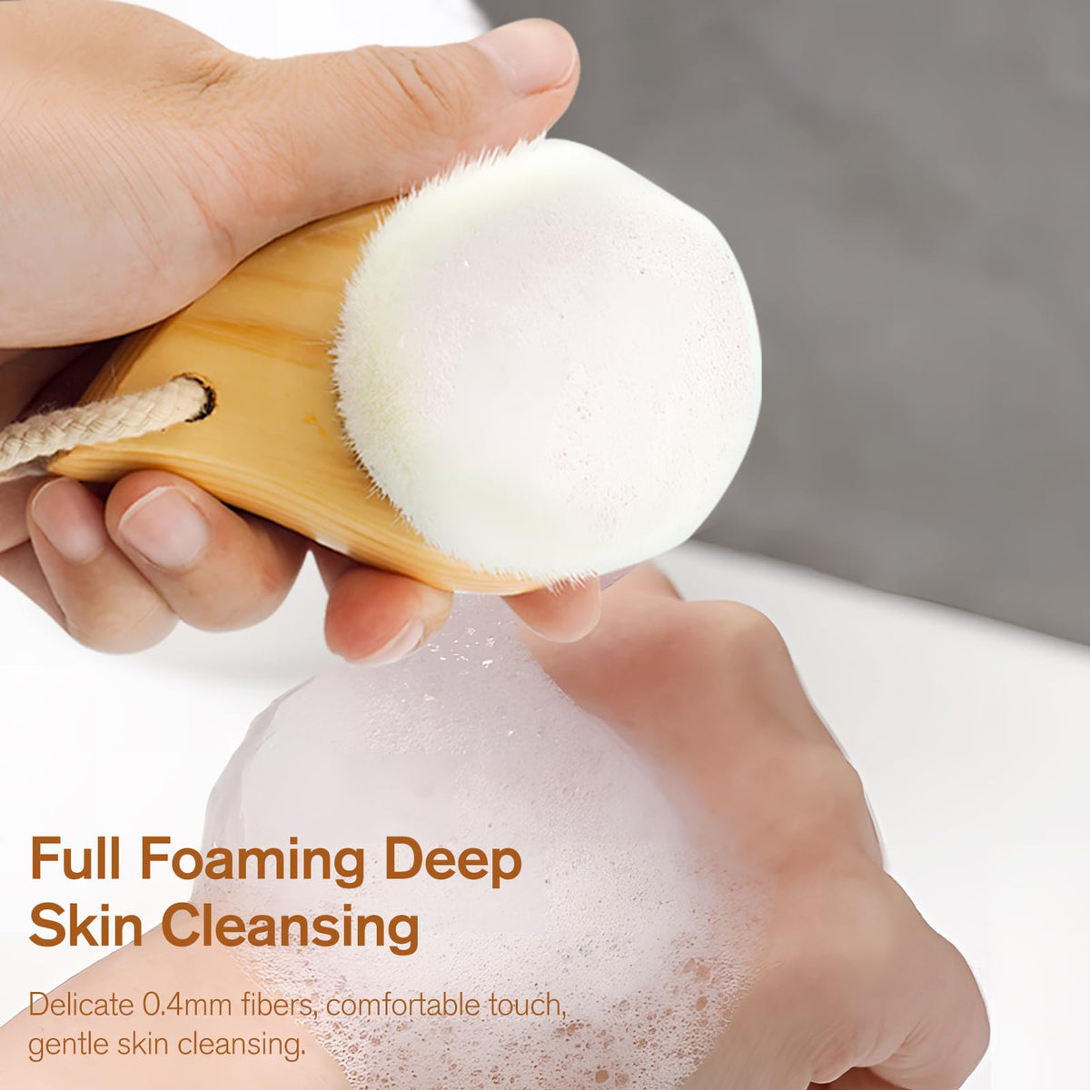 Soft Bristle Facial Cleansing Brush for Deep Pore Cleaning - Jaasuee Official Imagery - 7