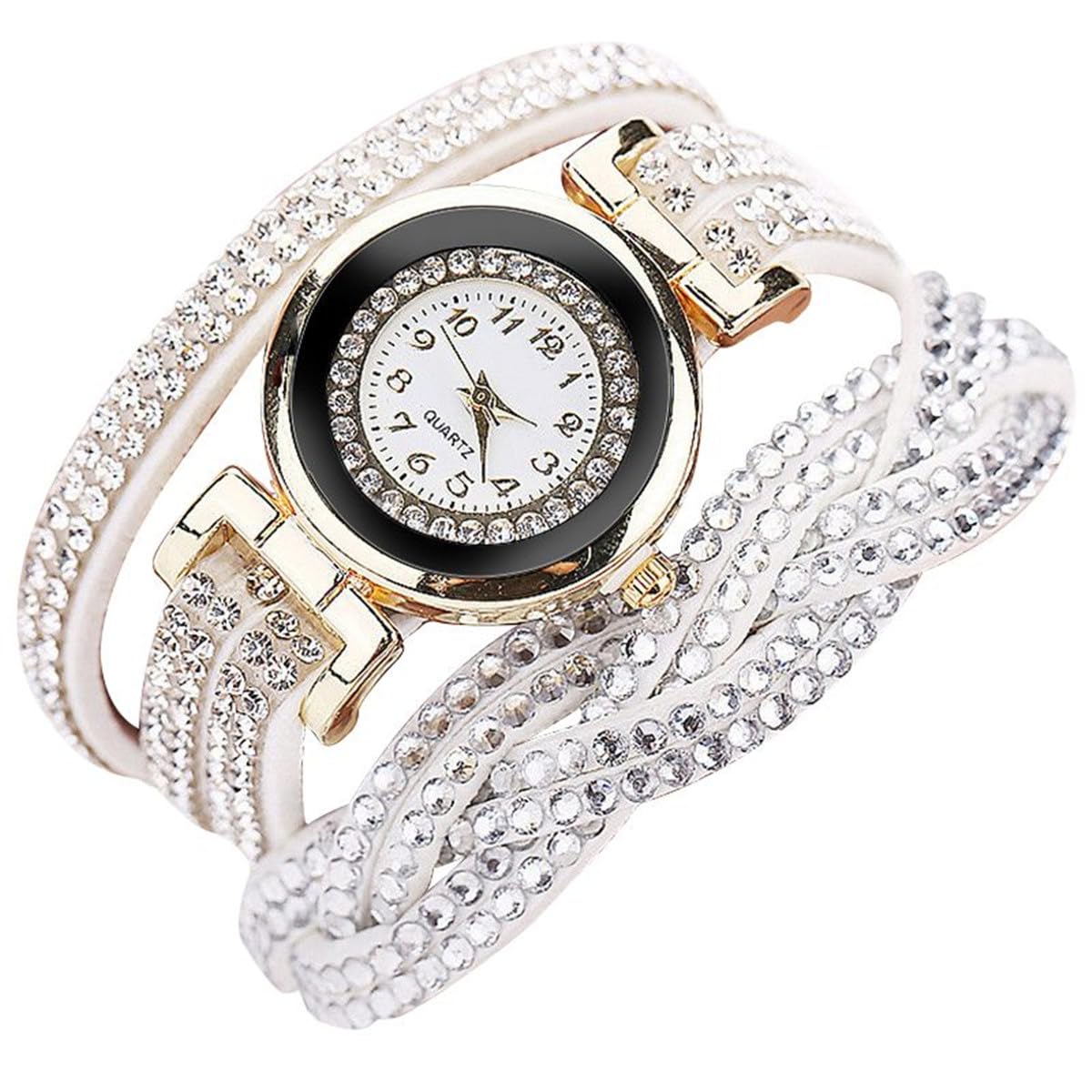 Women Ladies Wholesale 6 Pack Diamond Watch Set Lot Leather - CdyBox Official Imagery - 5