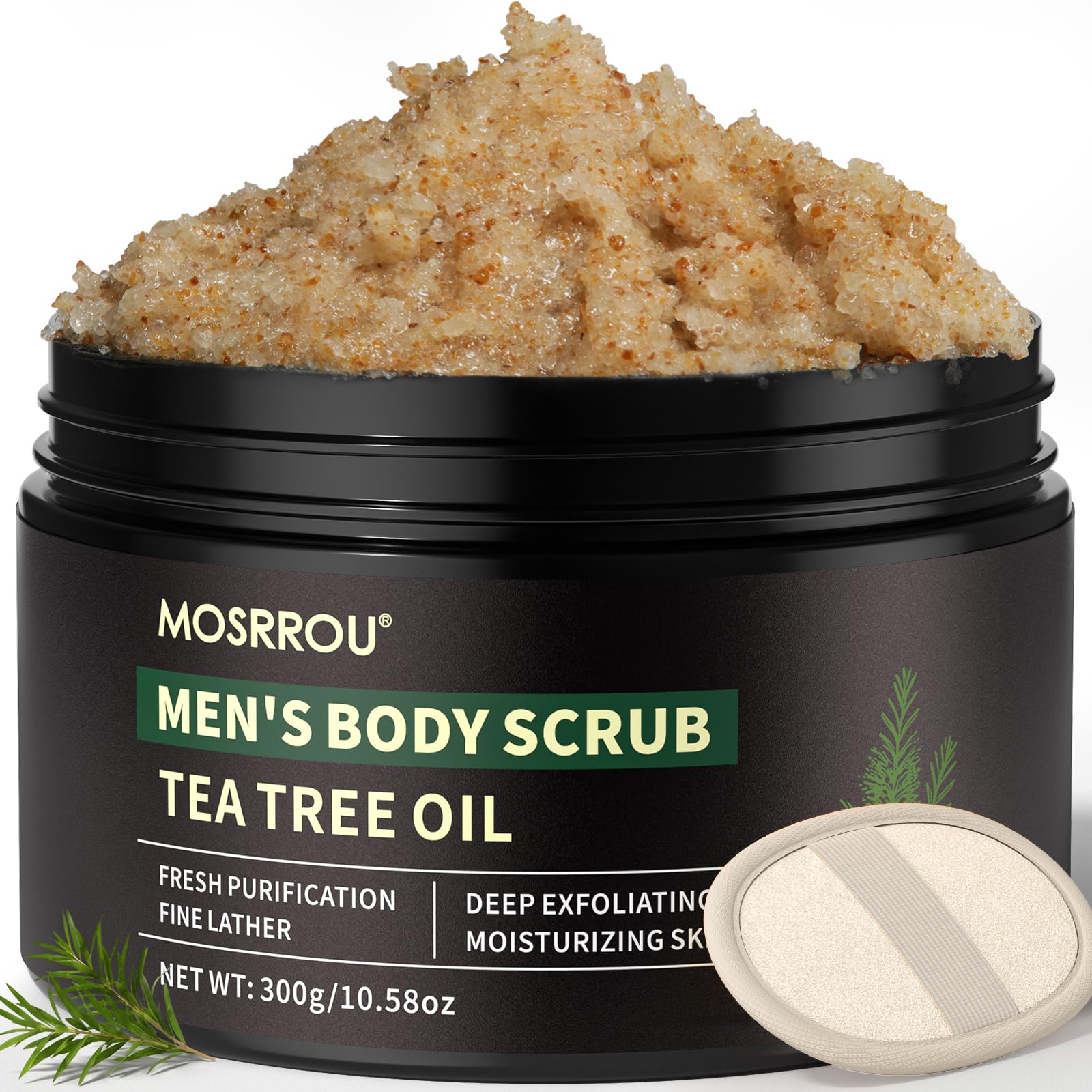 MOSRROU Men's Body Scrub Tea Tree Oil Exfoliating Body Wash Body Scrub - MOSRROU Official Product View 2