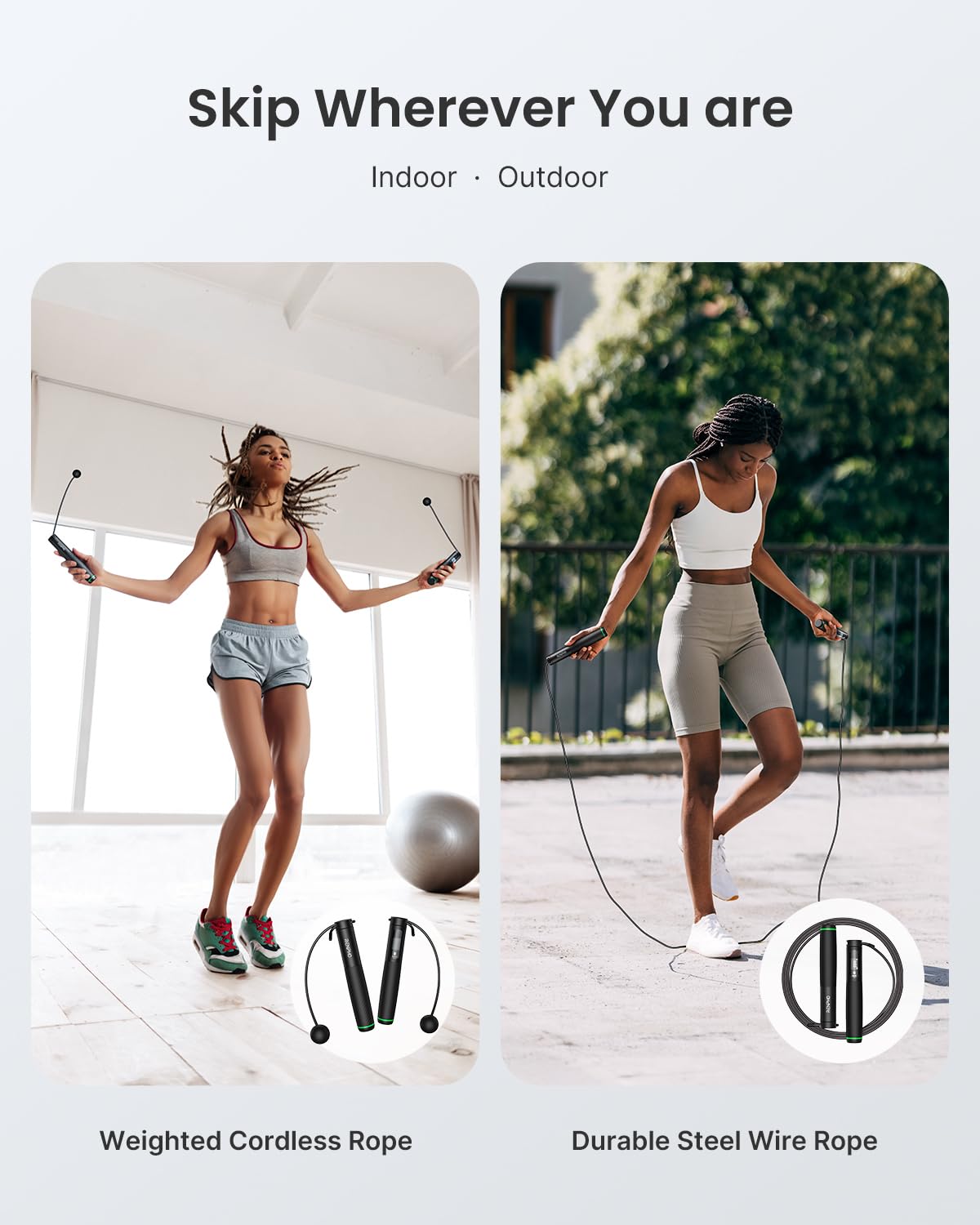 RENPHO Smart Cordless Jump Rope with Counter App Data - RENPHO Official Imagery - 4