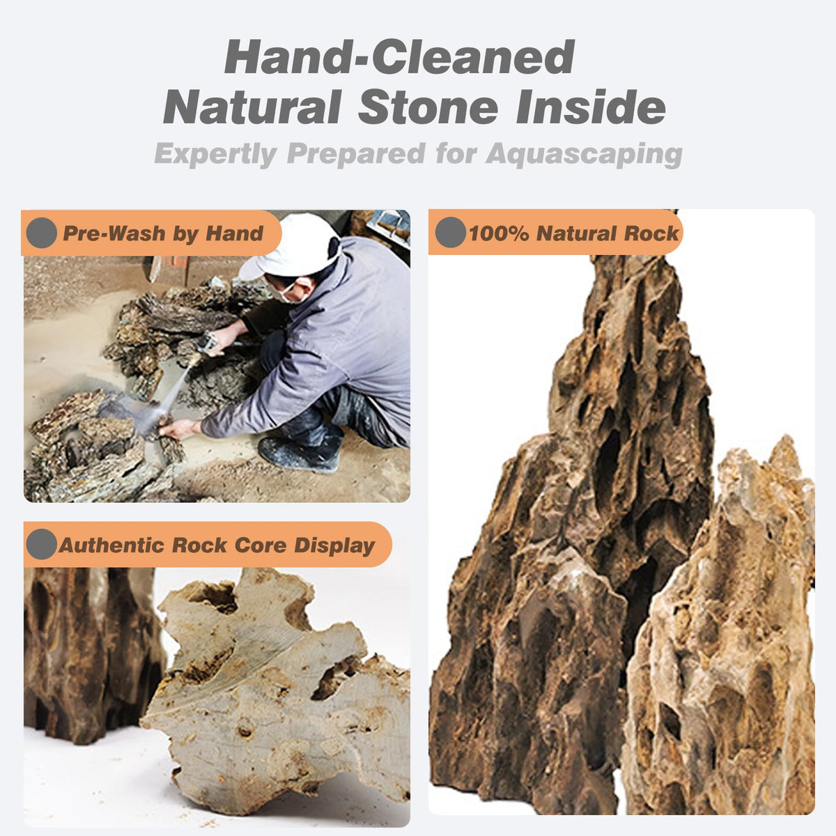 Aquarium Rock Dragon Stones 5lb Natural Rock for Fish Tank 2 - Unocho Official Imagery - 7