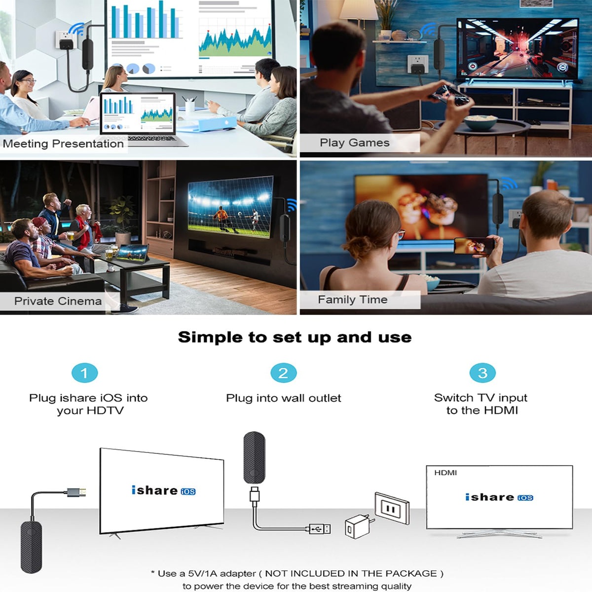 iShare iOS Wireless HDMI Display Adapter for iPhone - zonsiton Official Imagery - 8