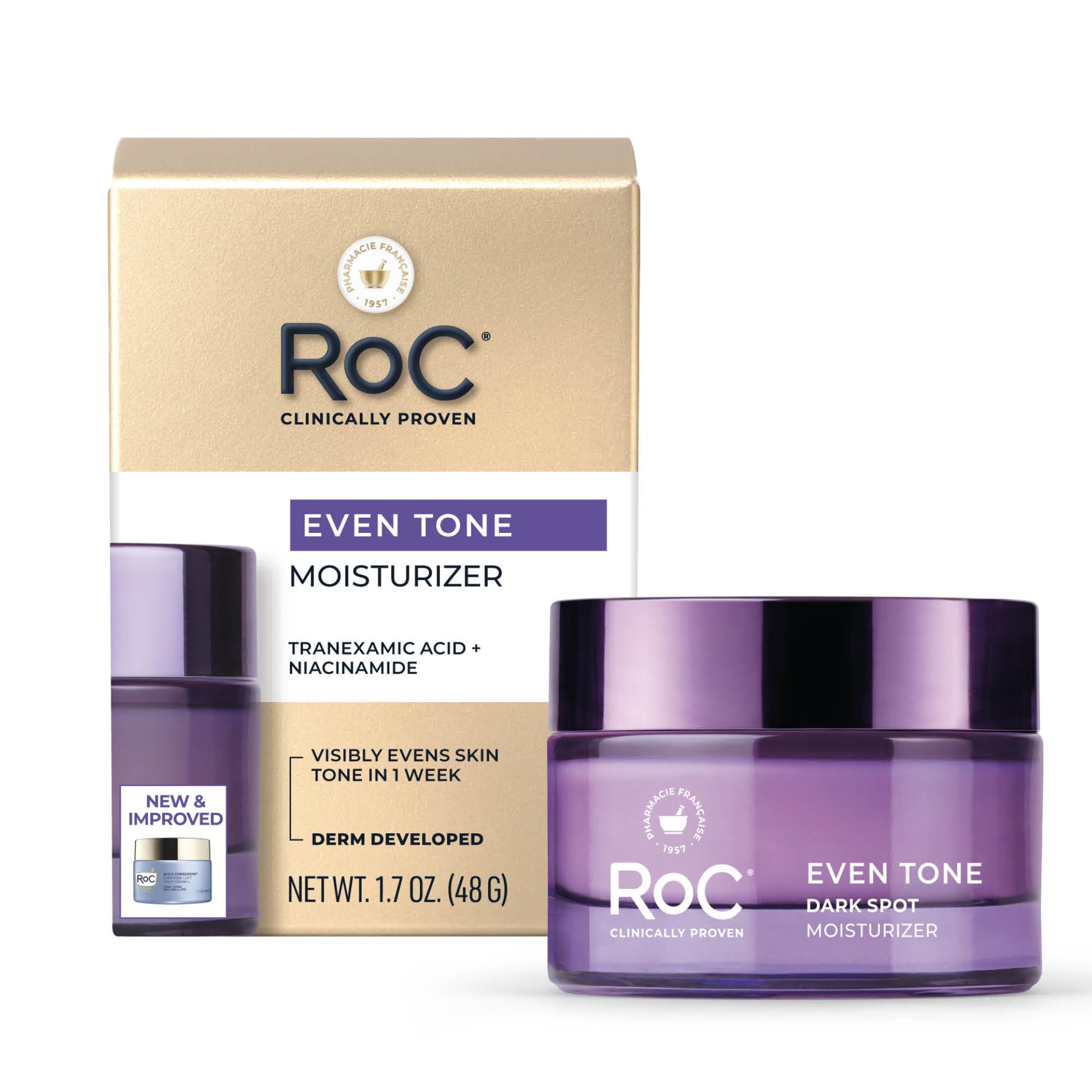 RoC Niacinamide Even Tone + Lift Anti Aging Night Cream, Face - Product Imagery